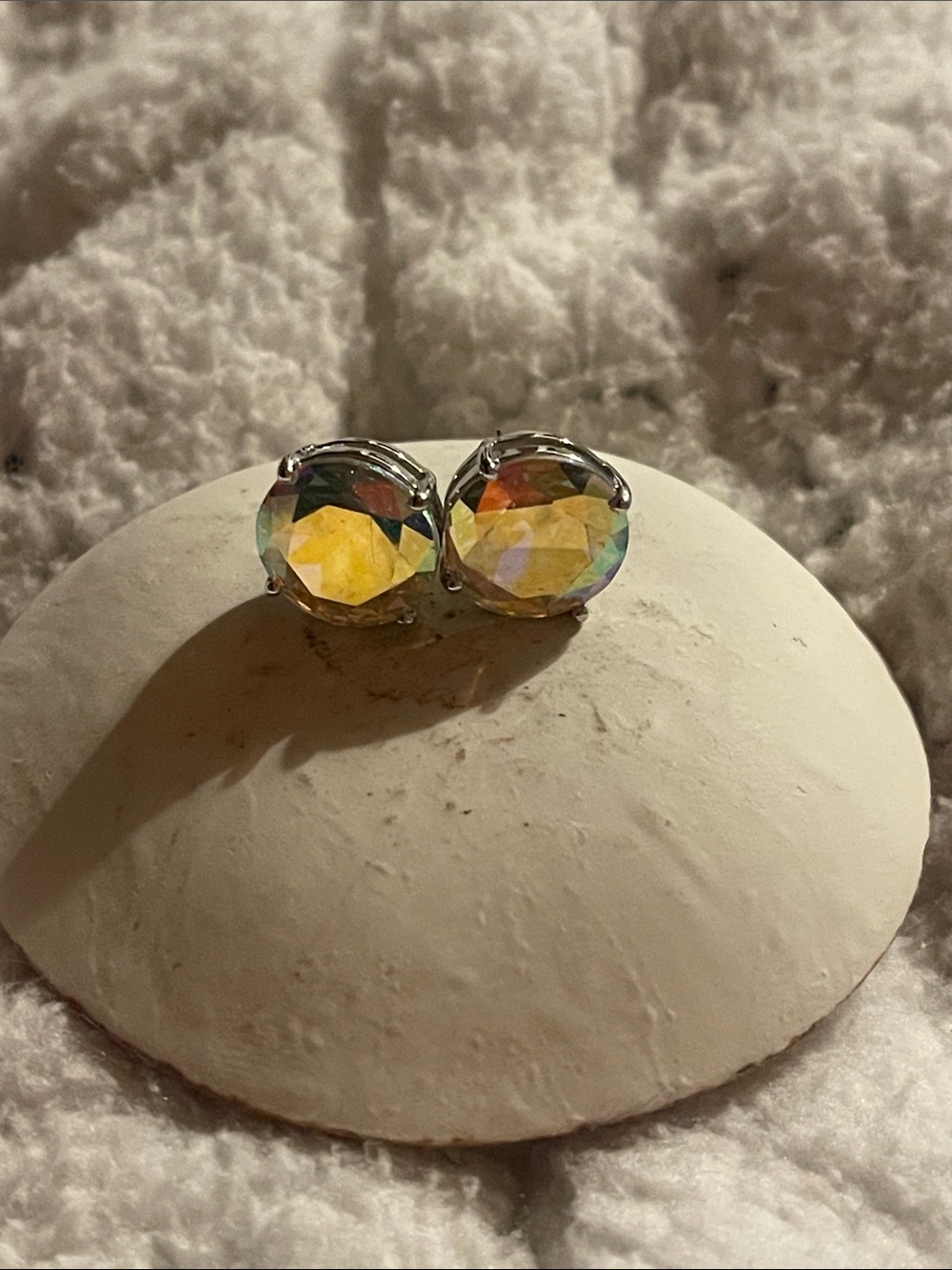 Kate Spade Aurora Crystal Stud Earrings - Iridescent Yellow Multicolor